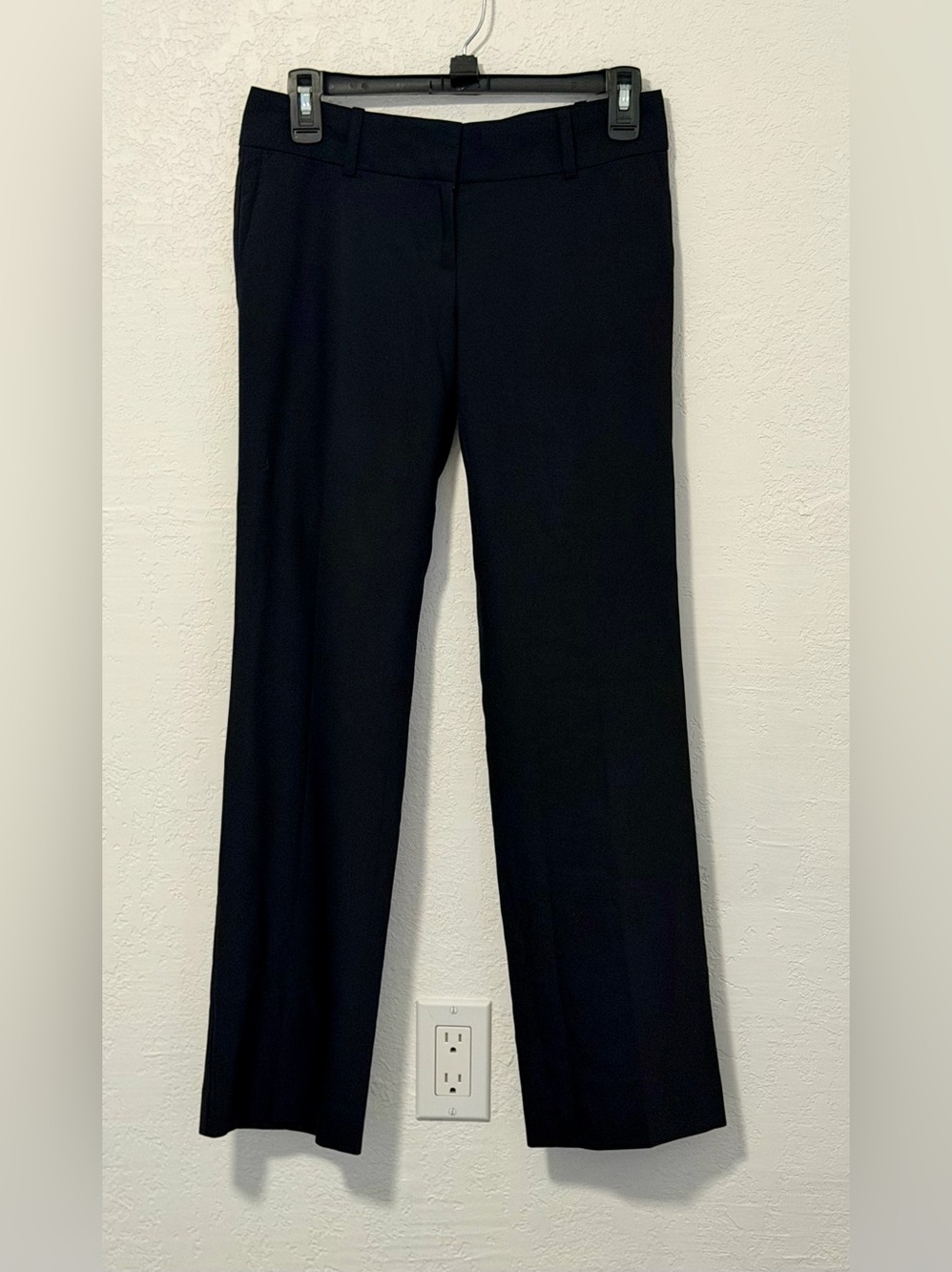 Ann Taylor Navy Straight-Leg Dress Trousers